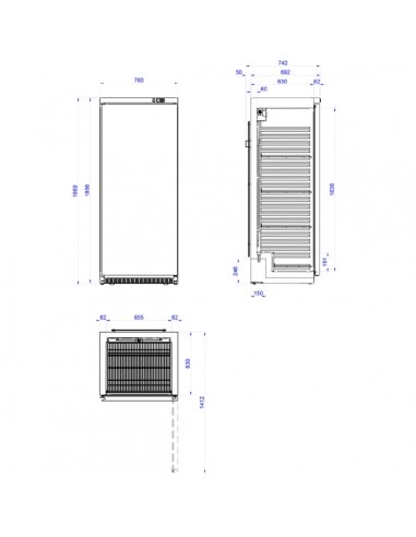 Armario de congelacion inoxidable  Edenox Mod....