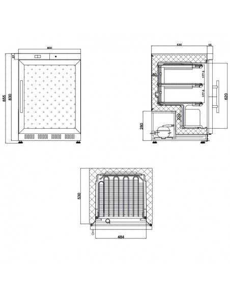 Armario de congelacion Edenox Mod. ANS-201-C HC, puerta de cristal