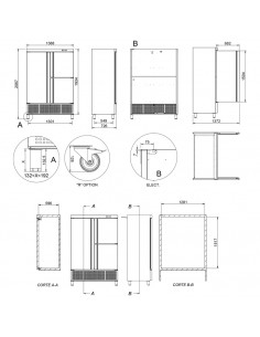 Armario de refriferacion Edenox Mod. APS-1404 HC, 4puertas 2