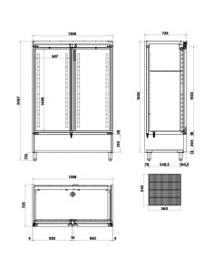 Armario de congelacion Edenox Mod. ANS-1404 HC, 4puertas 2