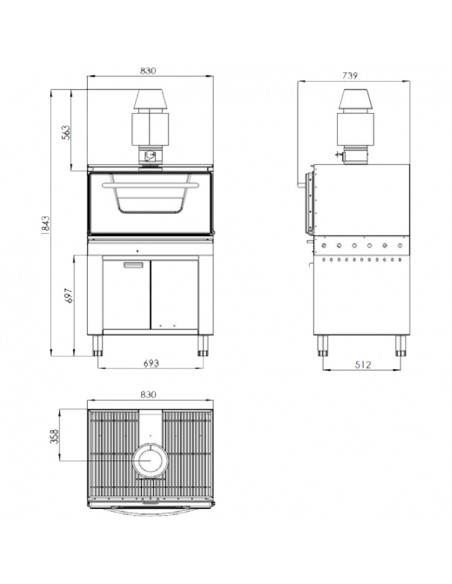 Horno de brasas Edenox Mod. HB-70-A