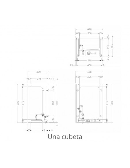 Baño maria de sobremesa Edenox Mod. BMSM-111