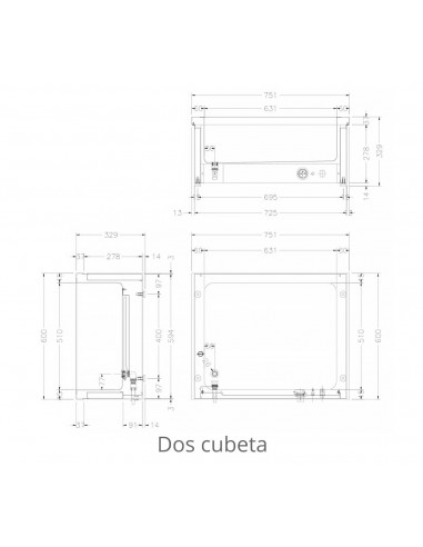 Baño maria de sobremesa Edenox Mod. BMSM-211