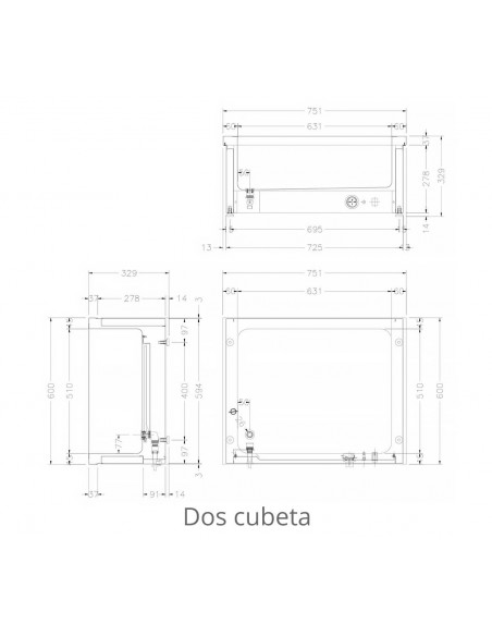 Baño maria de sobremesa Edenox Mod. BMSM-211