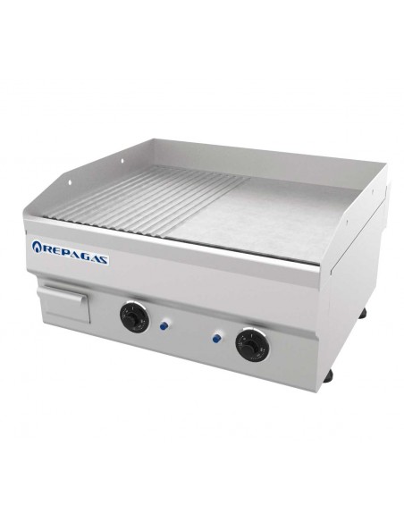 Plancha de acero Repagas Mod. E-65/LR, electrica lisa/ranurada