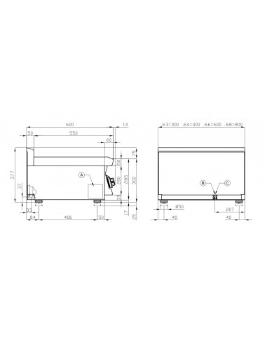 Fry-top sobremesa cromo duro Lotus Mod....