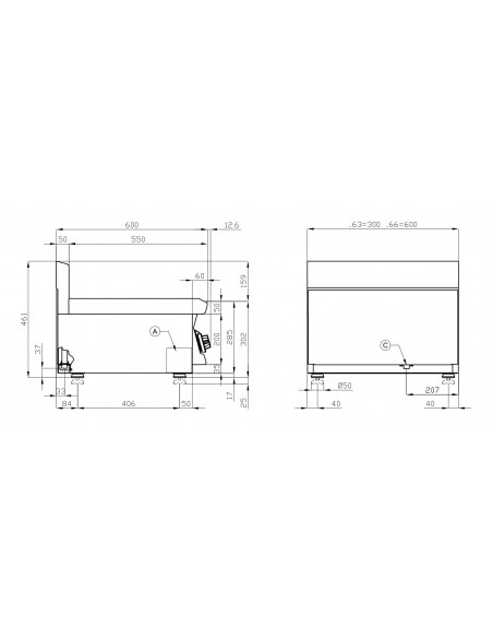 Freidora sobremesa Lotus Mod. F8T-63G, a gas