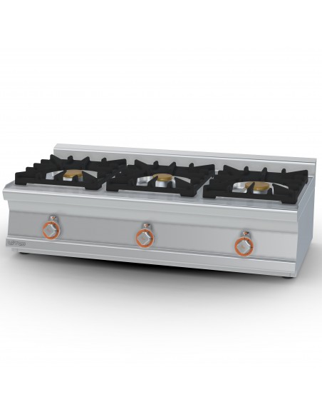 Cocina 3 fuegos sobremesa Lotus Mod. PC3T-612G, a gas