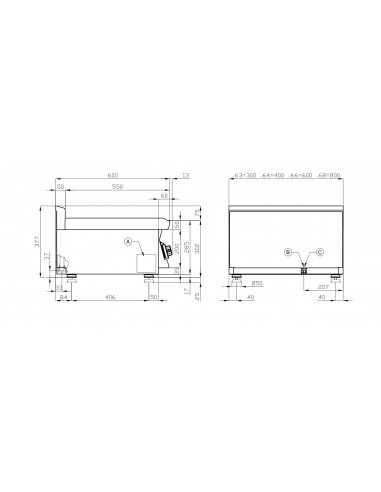 Cocina 3 fuegos sobremesa Lotus Mod. PC3T-612G,...