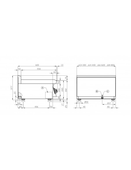 Cocina 2 fuegos sobremesa Lotus Mod. PCT-63G, a gas