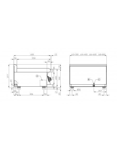 Cocina 4 fuegos sobremesa Lotus Mod. PCT-66G, a gas
