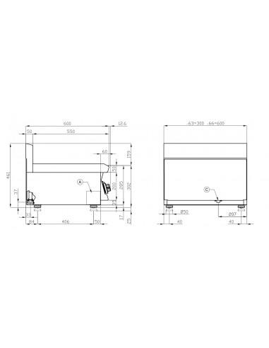 Freidora sobremesa Lotus Mod. F2/8T-66G, a gas