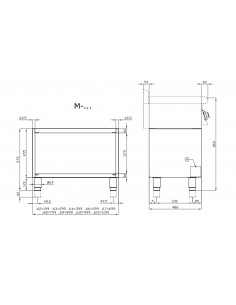 Mueble base abierto Lotus Mod. M-63 2