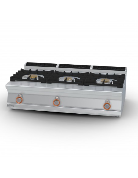 Cocina 3 fuegos sobremesa Lotus Mod. PC3T-712G, a gas