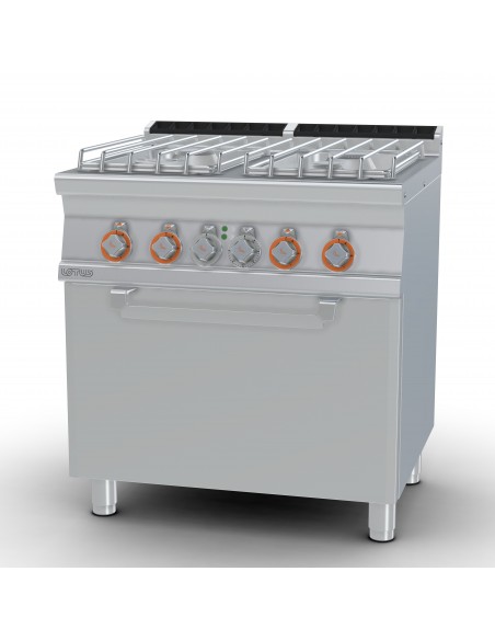 Cocina 4 fuegos con horno electrico Lotus Mod. CF4-78GPE, a gas
