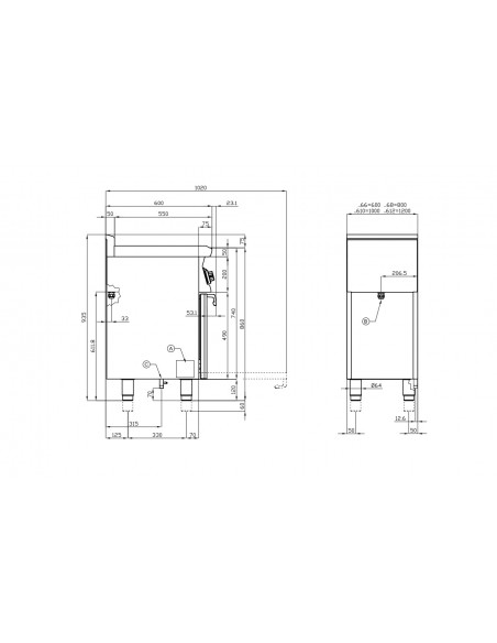 Cocina 2 fuegos con horno Lotus Mod. CF2-68G, a gas