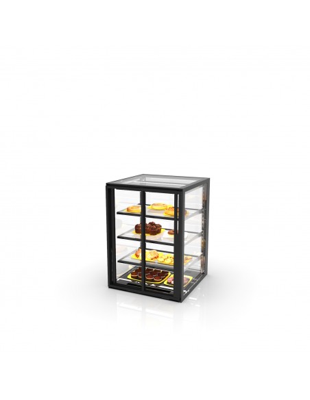 Vitrina expositora sobremostrador neutra Sayl Mod. IN-60-80NA, aceso delantero