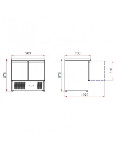 Mesa de ensaladas refrigerada Unifrost Mod....