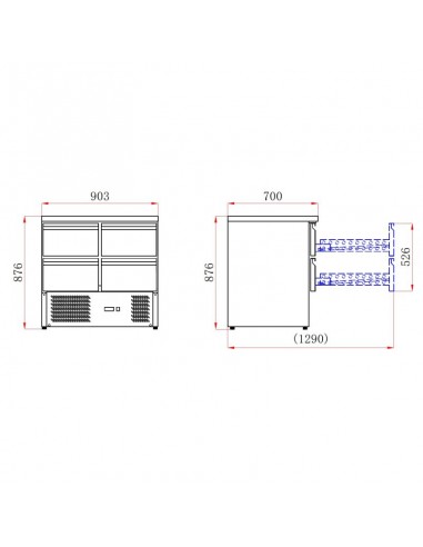Mesa de ensaladas refrigerada Unifrost Mod....