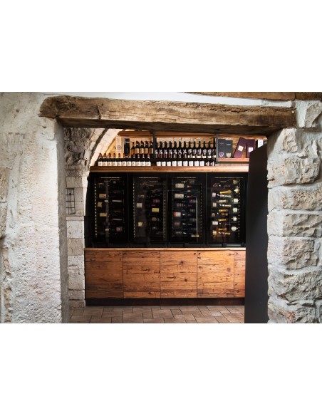 Armario expositor refrigerado de vinos Horekus Mod. KW120-G2, bitemperatura