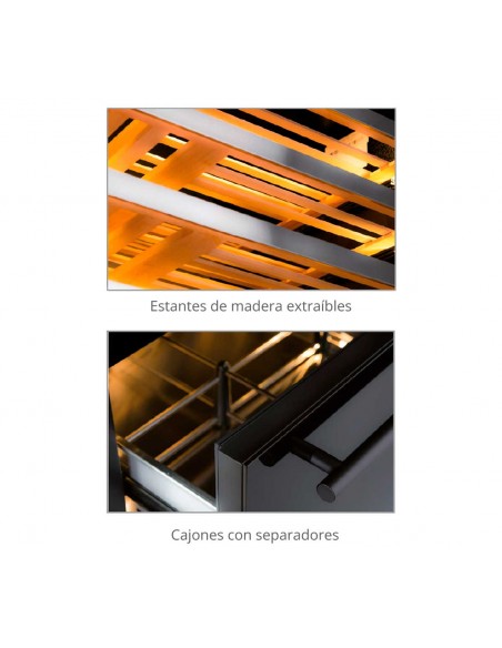 Armario expositor refrigerado de vinos Horekus Mod. KDW190-1TB