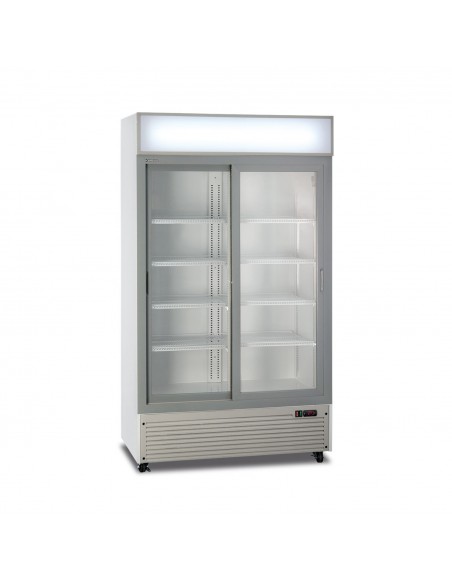 Armario expositor refrigerado Horekus Mod. KL1100-W, puertas correderas