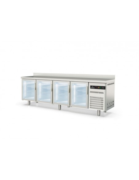 Mesa refrigerada Coreco Mod. TSRV-250-S, puertas de cristal