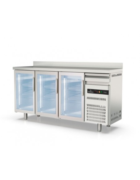 Frente mostrador refrigerado Coreco Mod. FSRV-200-S, puertas de cristal