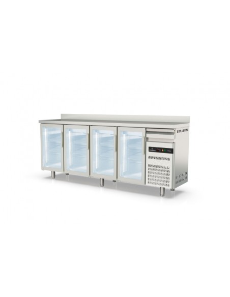 Frente mostrador refrigerado Coreco Mod. FSRV-250-S, puertas de cristal