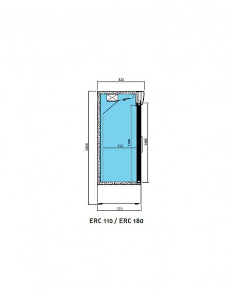 Armario Expositor Refrigerado puertas Correderas Infrico ERC 110