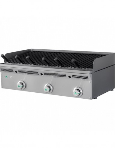 Barbacoa de gas acero negro 900x500 ELB-93G Mainho